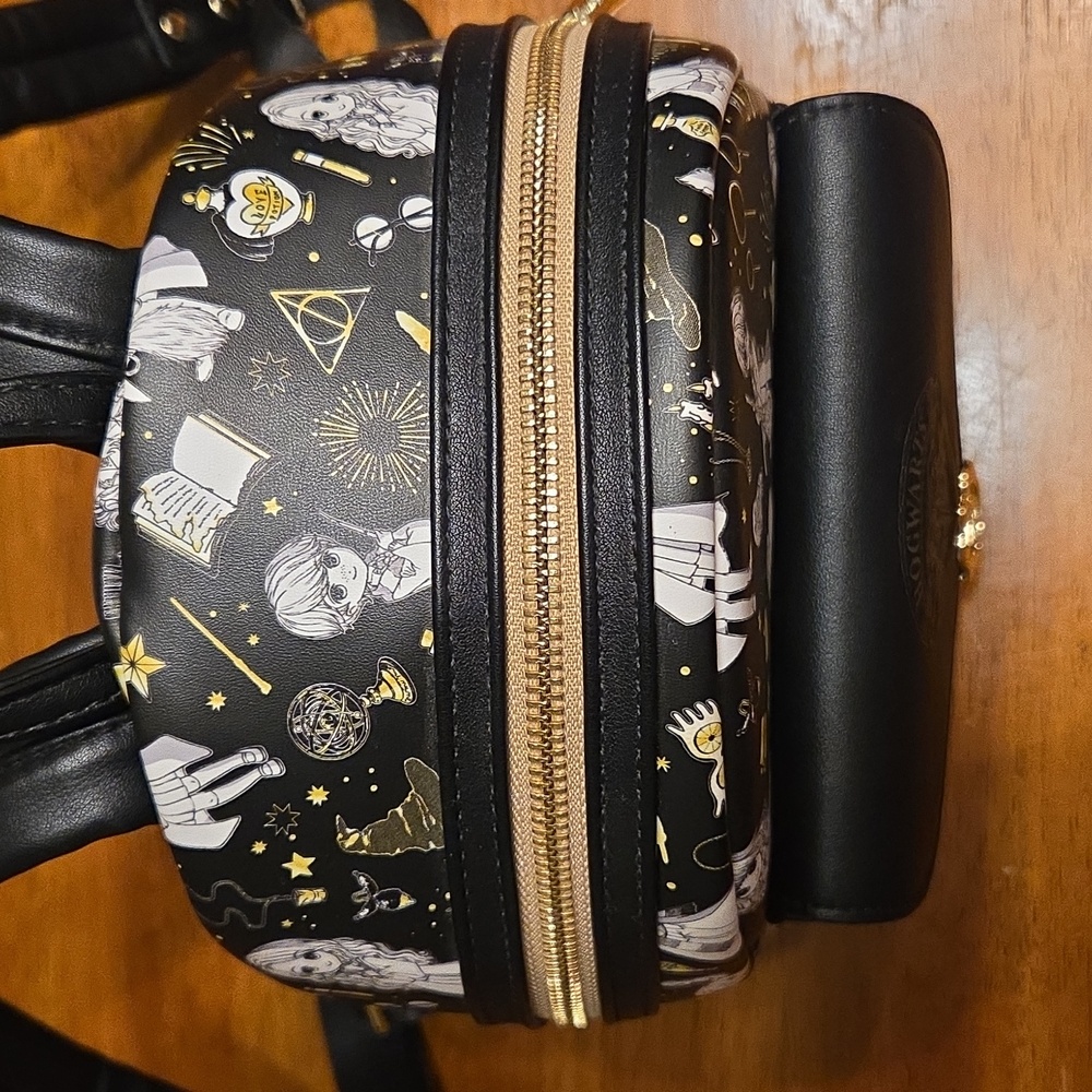 Loungefly Harry Potter Magical Elements Print Double Strap Shoulder Bag Purse - Picture 10 of 11